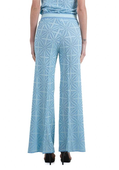 Pantalone wide leg disegno maiolica jacquard 3D CIRCUS HOTEL | Pantaloni | H5SN04JOK01